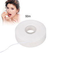 AZDENT 10 rolek nić dentystyczna wbudowana szpula wosk miętowy o smaku europejskim wymiana drut płaski nić dentystyczna 50 m/rolka całkowita 500M 4